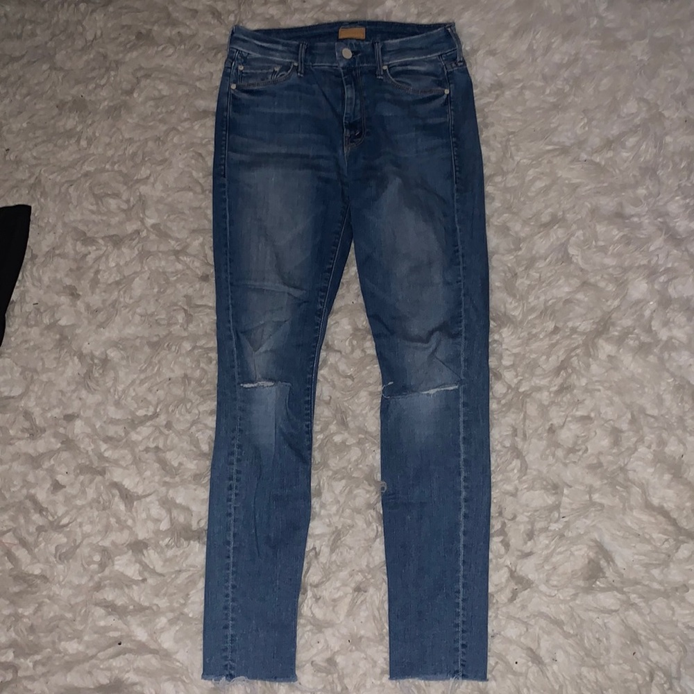 MOTHER Looker Ankle Fray skinny jeans